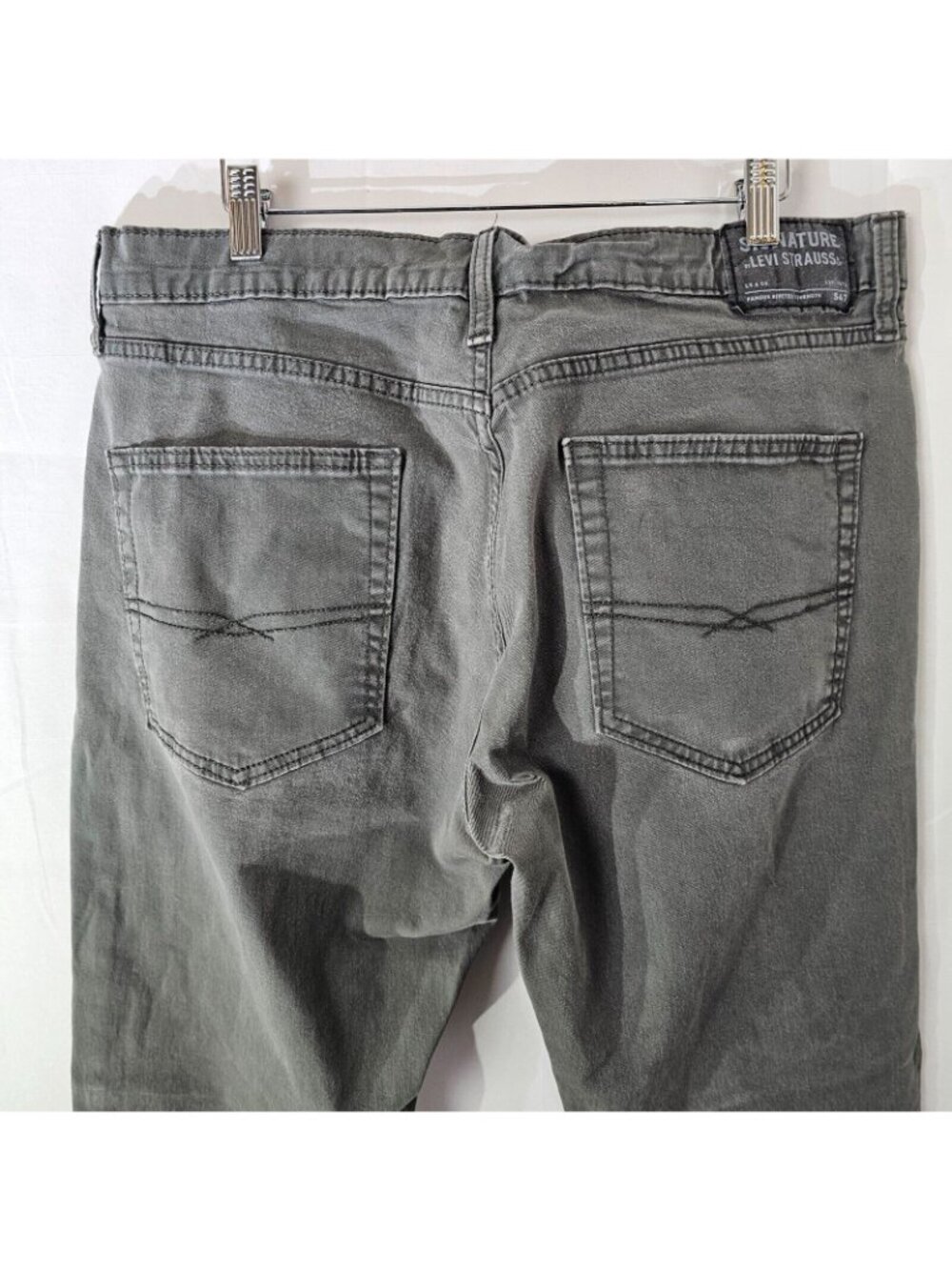 Signature by Levi's Jeans Mens Tag 36x32 Act 36x30 Regular Taper Denim Stretch - Picture 4 of 12